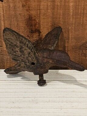 Vintage Rustic Cast Iron Hummingbird Finial/Post Topper